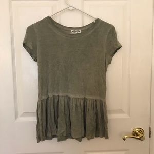 Muted Sage Peplum Tee